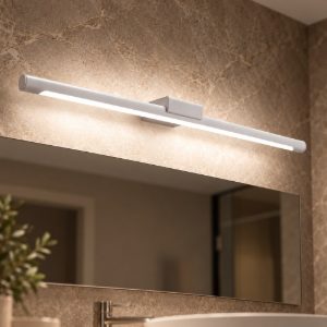Gea luce gap 560 applique da parete per bagno led 18w 3000k moderna lineare bianca