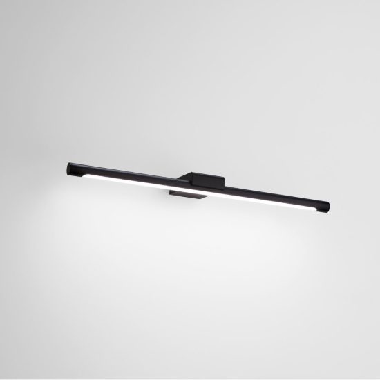 Gea luce gap 560 applique da parete per bagno led 18w 3000k moderna lineare nera