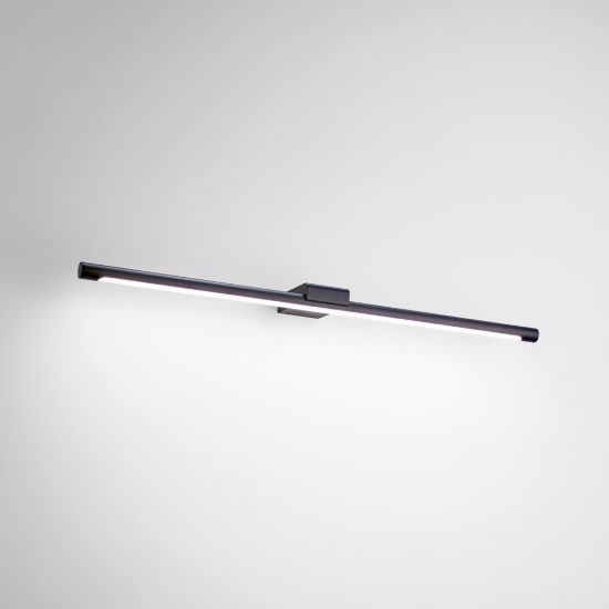 Gea luce gap 560 applique da parete per bagno led 24w 3000k moderna lineare nera