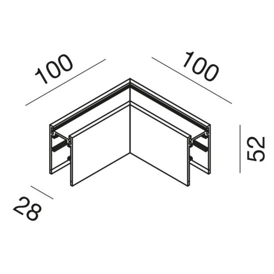 Gea luce gbigsb1 angolo soffitto-soffitto per binario magnetico 48v da superficie bianco