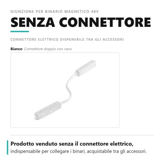 Gea luce gbigsb2 angolo parete-soffitto per binario magnetico 48v da superficie bianco