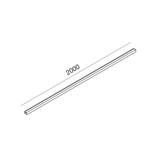 Gea luce gbin40 binario magnetico 48v da superficie 2 m nero satinato