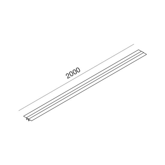 Gea luce gbin50 binario magnetico 48v da incasso 2 m nero satinato