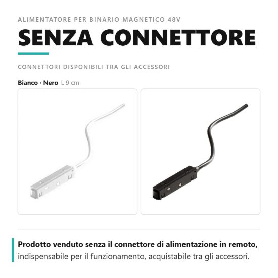 Gea luce gbitr4 alimentatore 150w dimmerabile push in remoto per binario magnetico 48v bianco