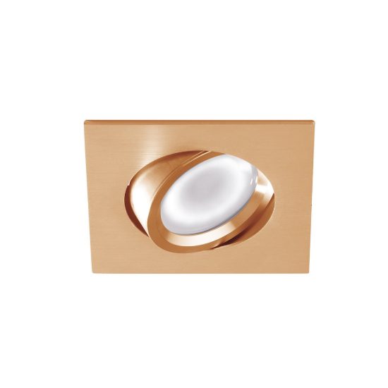 Gea luce gfa050 faretto da incasso per cartongesso per cucina orientabile quadrato oro spazzolato