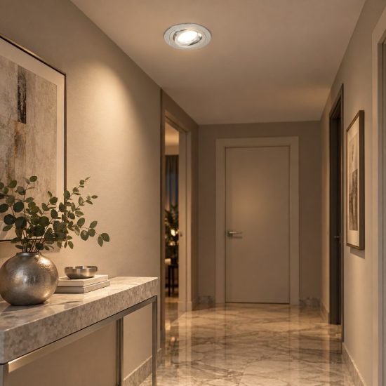 Gea luce gfa090 faretto da incasso per cartongesso per cucina rotondo alluminio spazzolato