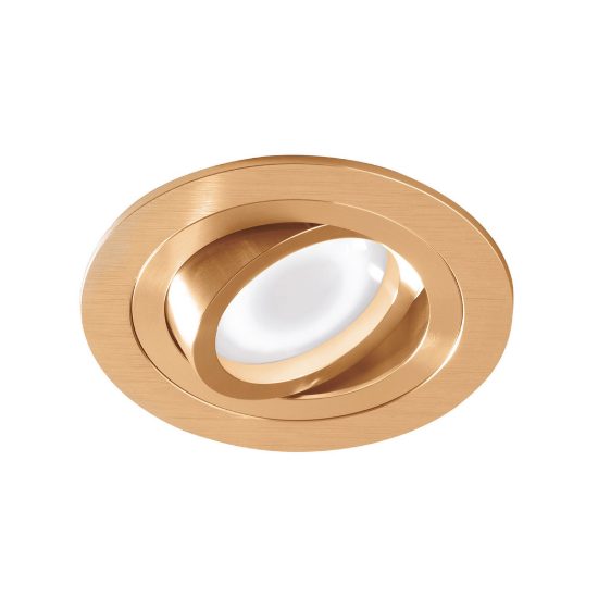 Gea luce gfa090 faretto da incasso per cartongesso per cucina rotondo oro spazzolato
