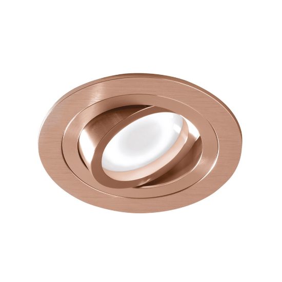 Gea luce gfa090 faretto da incasso per cartongesso per cucina rotondo rame spazzolato