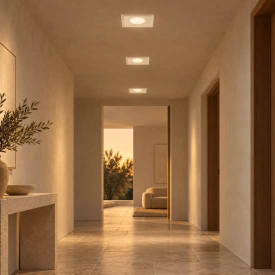 Gea luce gfa1180 faretto da incasso per cartongesso per cucina moderno quadrato bianco