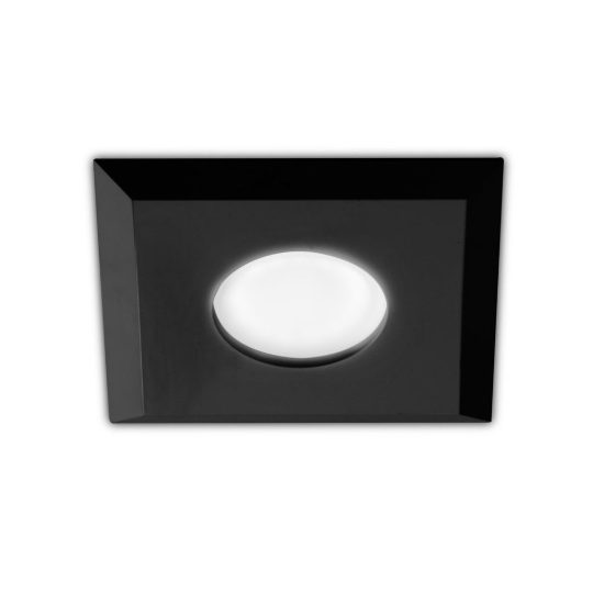 Gea luce gfa1190 faretto da incasso per cartongesso per cucina moderno quadrato nero