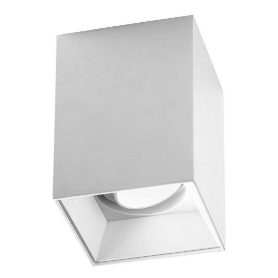 Gea luce gfa1230 faretto da soffitto per ingresso orientabile moderno quadrato bianco