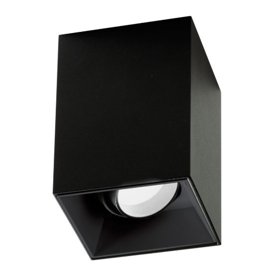 Gea luce gfa1230 faretto da soffitto per ingresso orientabile moderno quadrato nero