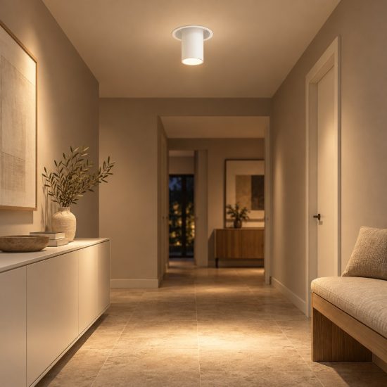 Gea luce gfa1380 faretto da incasso per cartongesso per cucina cilindrico bianco satinato
