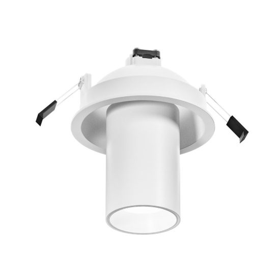 Gea luce gfa1380 faretto da incasso per cartongesso per cucina cilindrico bianco satinato
