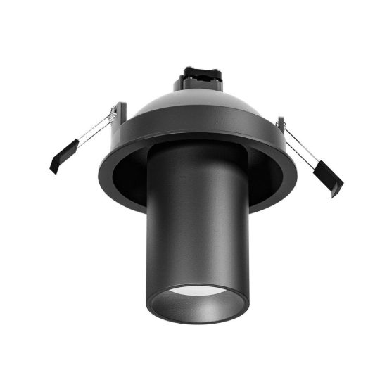 Gea luce gfa1380 faretto da incasso per cartongesso per cucina cilindrico nero satinato