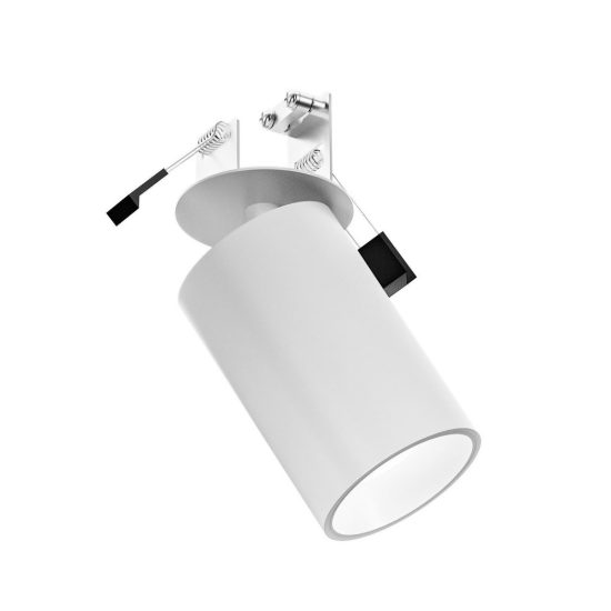 Gea luce gfa1390 faretto da incasso per cartongesso per cucina cilindrico bianco satinato