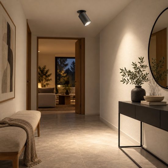 Gea luce gfa1390 faretto da incasso per cartongesso per cucina cilindrico nero satinato