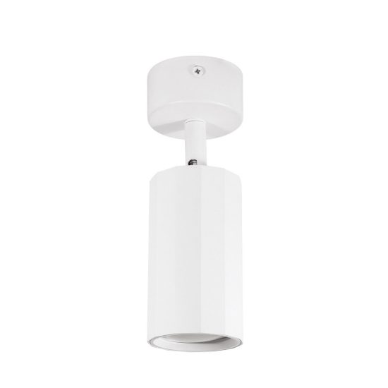 Gea luce gfa1600 faretto da soffitto per corridoio orientabile moderno cilindrico bianco satinato