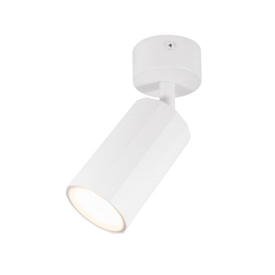 Gea luce gfa1600 faretto da soffitto per corridoio orientabile moderno cilindrico bianco satinato