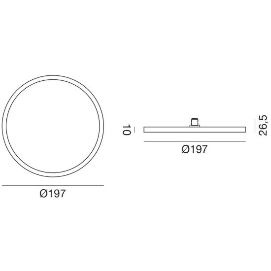 Gea luce gfa1910 faretto per binario magnetico led 15w 3000k rotondo oro