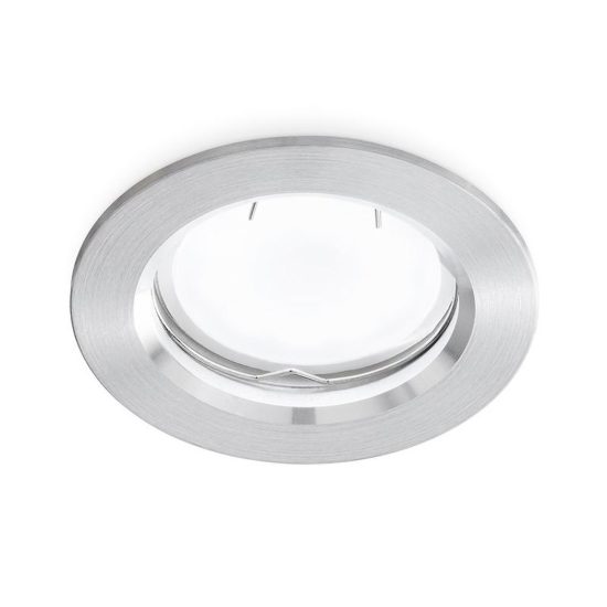 Gea luce gfa220 faretto da incasso per cartongesso per cucina moderno rotondo alluminio spazzolato