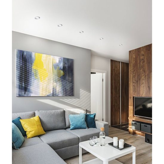Gea luce gfa220 faretto da incasso per cartongesso per cucina moderno rotondo alluminio spazzolato