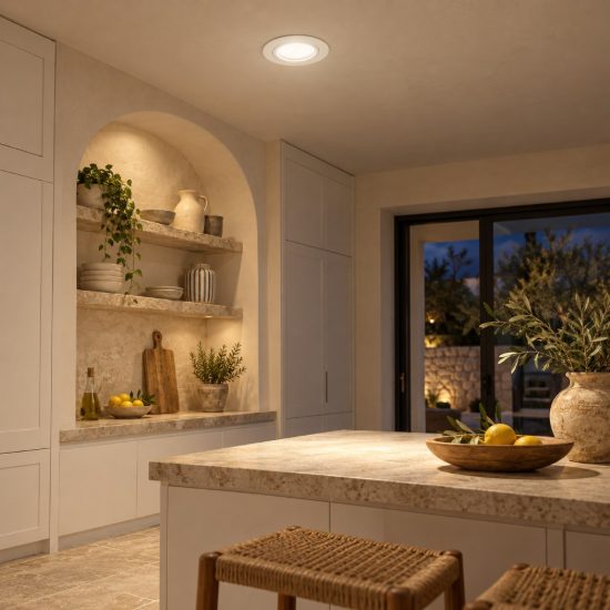 Gea luce gfa310 faretto da incasso per cartongesso per cucina moderno rotondo bianco