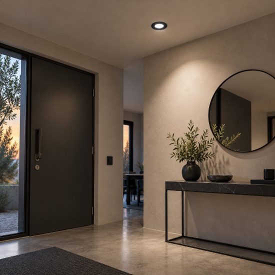 Gea luce gfa310 faretto da incasso per cartongesso per cucina moderno rotondo nero