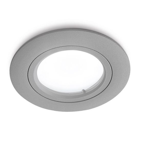 Gea luce gfa310 faretto da incasso per cartongesso per cucina moderno rotondo grigio