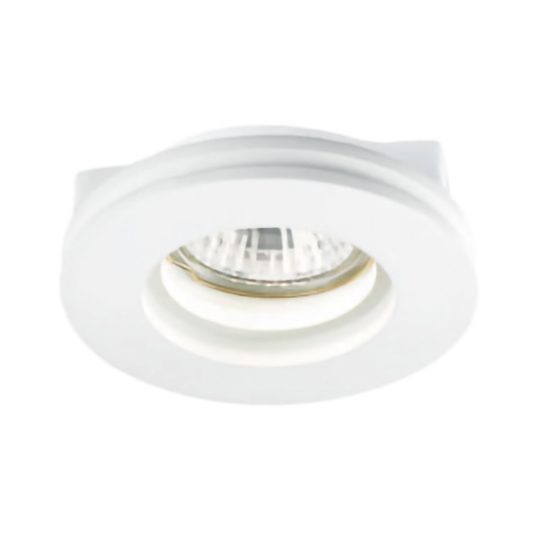 Gea luce bianca faretto piccolo da incasso per cartongesso per cucina rotondo in gesso bianco