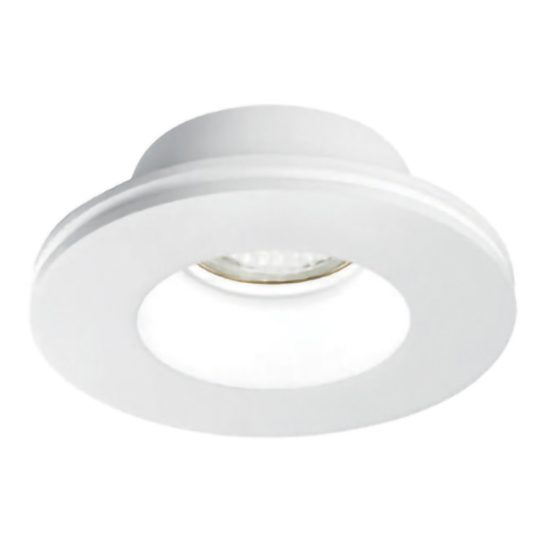 Gea luce bianca faretto grande da incasso per cartongesso per cucina rotondo in gesso bianco