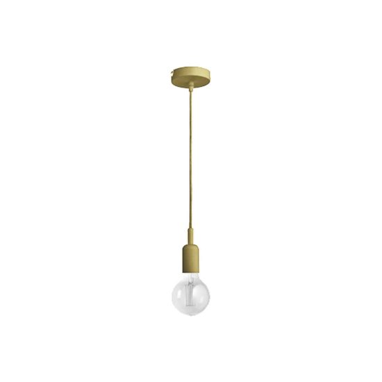 Gea luce gso lampada a sospensione grande per cucina moderna cilindrica ottone
