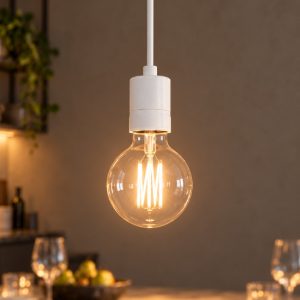 Gea luce gso lampada a sospensione piccola per cucina moderna cilindrica bianco satinato