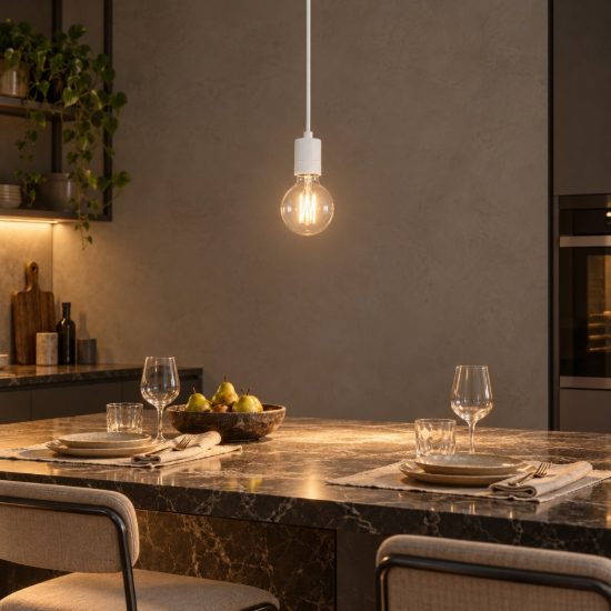 Gea luce gso lampada a sospensione piccola per cucina moderna cilindrica bianco satinato