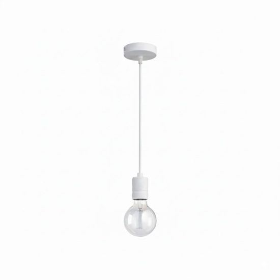 Gea luce gso lampada a sospensione piccola per cucina moderna cilindrica bianco satinato