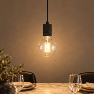 Gea luce gso lampada a sospensione piccola per cucina moderna cilindrica nero satinato