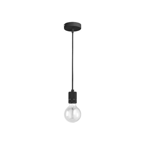 Gea luce gso lampada a sospensione piccola per cucina moderna cilindrica nero satinato