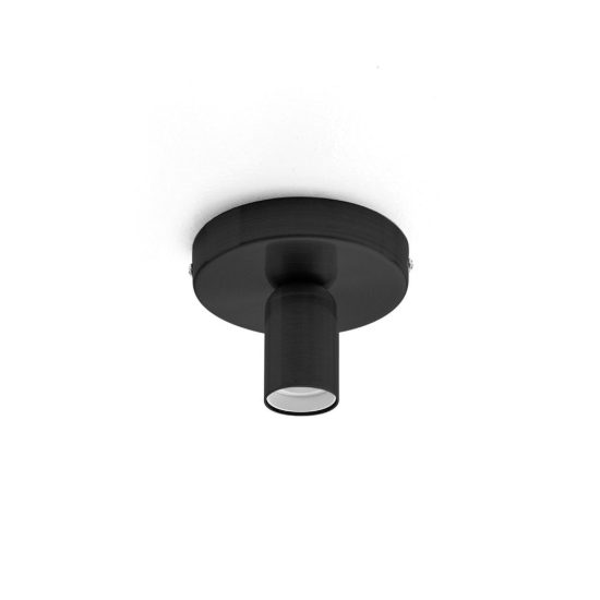 Gea luce gso plafoniera moderna rotonda nero satinato