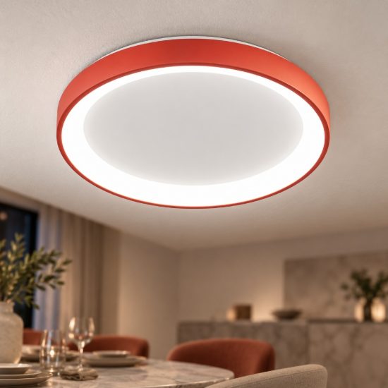 Gea luce krizia plafoniera led 50w cct 3000k 4000k moderna rotonda terracotta