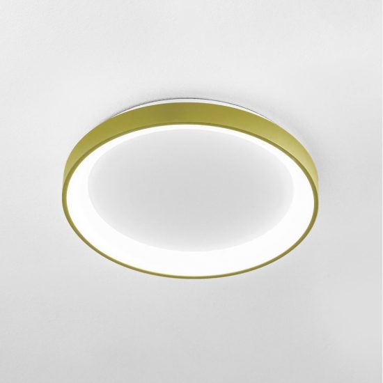 Gea luce krizia plafoniera led 50w cct 3000k 4000k moderna rotonda verde salvia