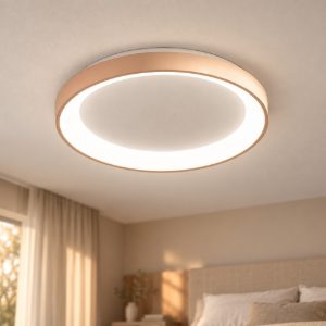 Gea luce krizia plafoniera led 30w cct 3000k 4000k moderna rotonda new beige