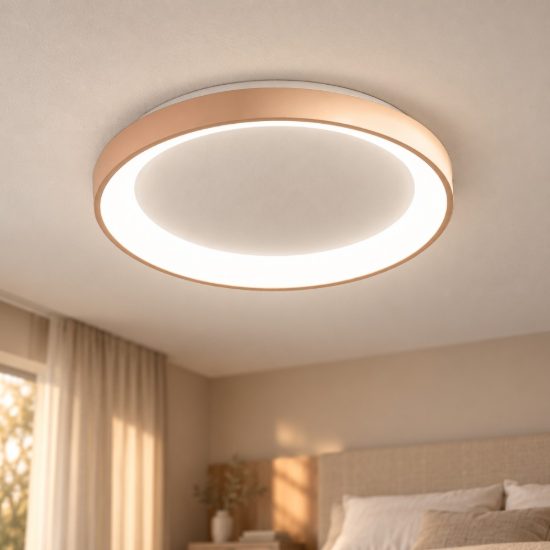 Gea luce krizia plafoniera led 30w cct 3000k 4000k moderna rotonda new beige