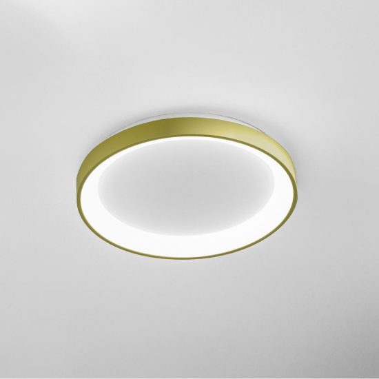 Gea luce krizia plafoniera led 30w cct 3000k 4000k moderna rotonda verde salvia