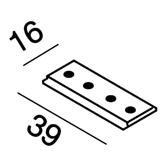 Gea luce gbig02 giunto lineare di ancoraggio per binario magnetico 48v da superficie alluminio
