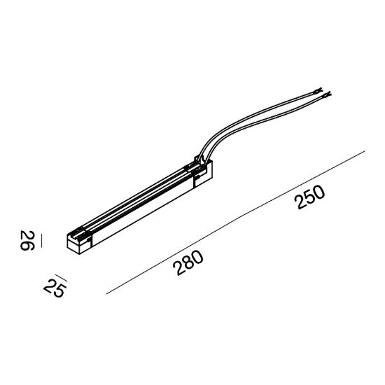 Gea luce gbitr5 alimentatore 100w a incastro magnetico per binario magnetico 48v ultrasottile nero
