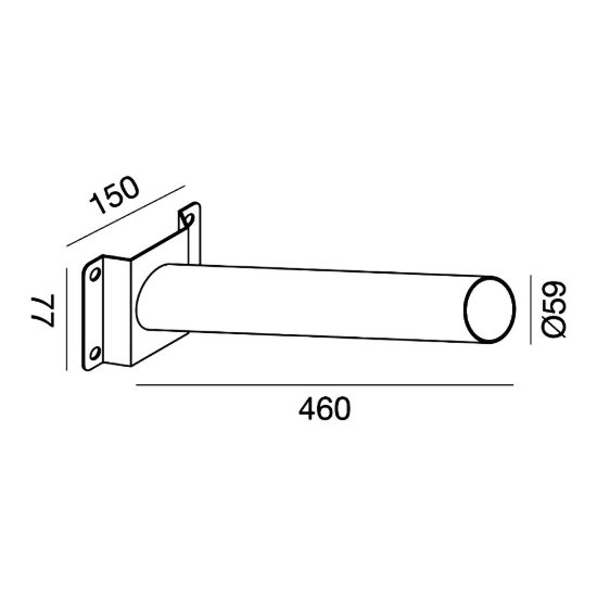 Gea luce gesc10 staffa a parete per armature stradali ges2350 ges2351 ges2352 grigio
