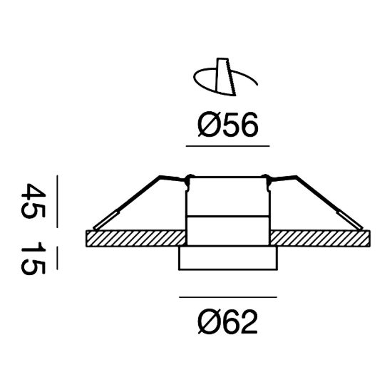 Gea luce gfa1700 faretto da incasso per cartongesso per cucina led 12w 3000k moderno rotondo bianco