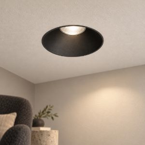 Gea luce gfa1700 faretto da incasso per cartongesso per cucina led 12w 3000k moderno rotondo nero