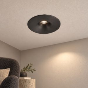 Gea luce gfa1710 faretto da incasso per cartongesso per cucina led 12w 3000k moderno rotondo nero