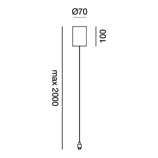 Gea luce gki150 kit di sospensione a plafone saliscendi per lampade gso150-gso153 nero